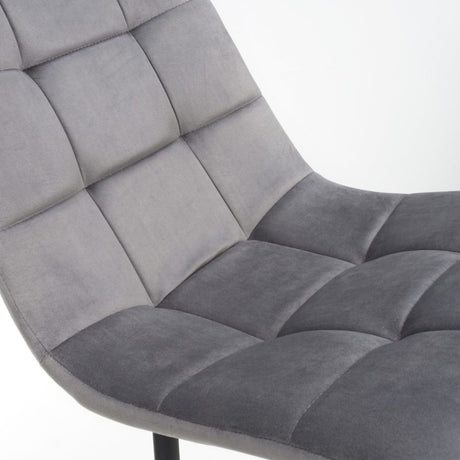 Minimalist-Grey-Velvet-Dining-Chair-Waffle-Back-Black-Dining-Legs