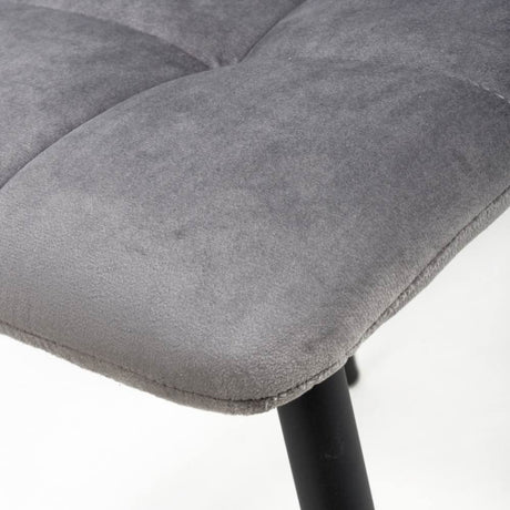 Minimalist-Grey-Velvet-Dining-Chair-Waffle-Back-Black-Dining-Legs