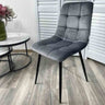 Minimalist-Grey-Velvet-Dining-Chair-Waffle-Back-Black-Dining-Legs-Set-of-4