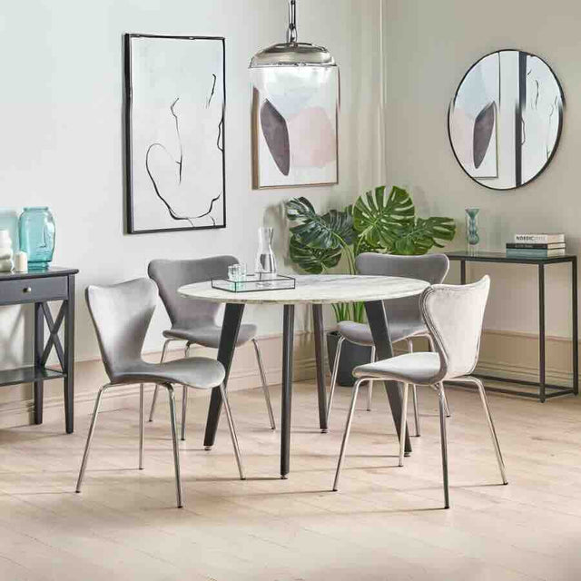 Minimalist-Grey-Velvet-Stackable-Dining-Chair-Silver-Legs-Set-of-2