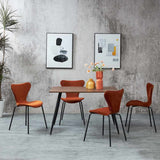 Minimalist-Orange-Velvet-Stackable-Dining-Chair-Black-Metal-Legs-Set-of-2