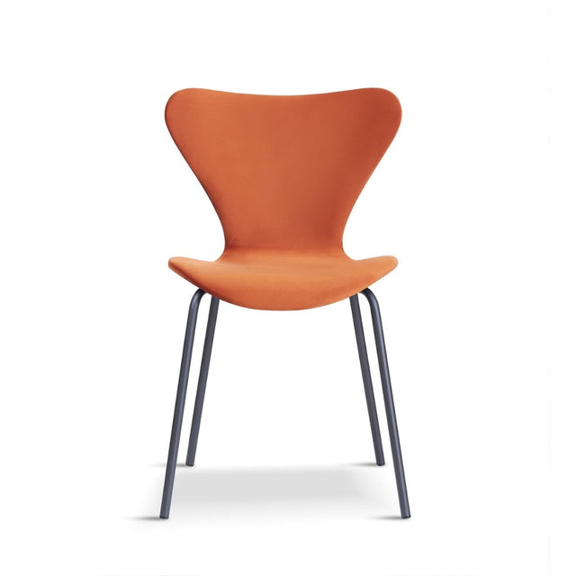 Minimalist-Orange-Velvet-Stackable-Dining-Chair-Black-Metal-Legs-Set-of-2