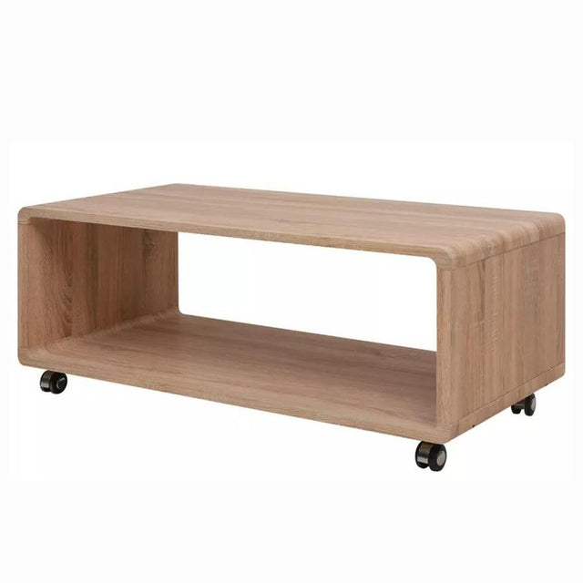 Minimalist-Rectangular-Wood-Coffee-Table-With-Shelf-_-Wheels-100cm