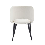 Minimalist-White-Boucle-Open-Back-Dining-Chair-Black-Metal-Legs-Set-of-2