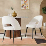 Minimalist-White-Boucle-Open-Back-Dining-Chair-Black-Metal-Legs-Set-of-2