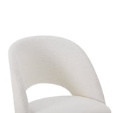 Minimalist-White-Boucle-Open-Back-Dining-Chair-Black-Metal-Legs-Set-of-2