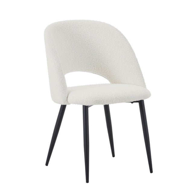 Minimalist-White-Boucle-Open-Back-Dining-Chair-Black-Metal-Legs-Set-of-2