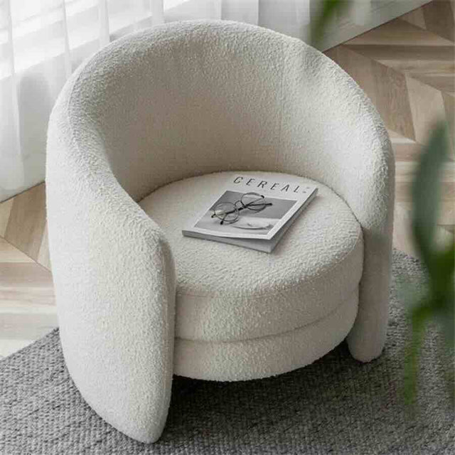 Minimalist-White-Boucle-Tub-Contemporary-Arm-Chair