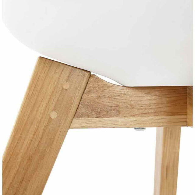 Minimalist-White-Plastic-Cushioned-Dining-Chair-Wooden-Beech-Legs