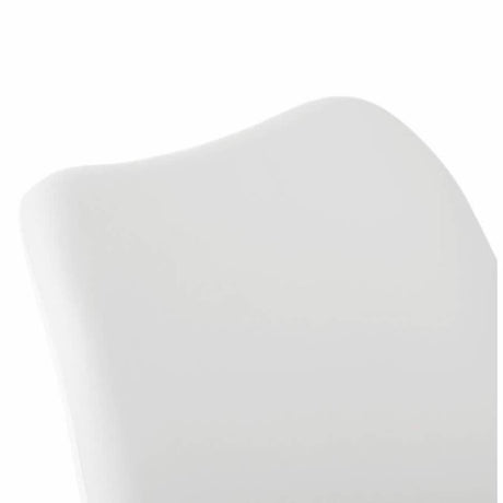 Minimalist-White-Plastic-Cushioned-Dining-Chair-Wooden-Beech-Legs