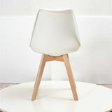 Minimalist-White-Plastic-Cushioned-Dining-Chair-Wooden-Beech-Legs