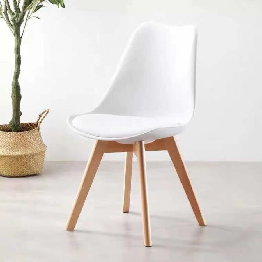 Wood dining deals chair with cushion