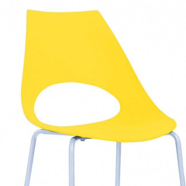 Minimalist-Yellow-Plastic-Open-Back-Dining-Chair-With-Chrome-Metal-Legs-Set-of-6