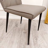 Minimalist-brown-leather-dining-chairs-metal-legs