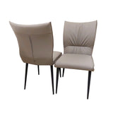 Minimalist-brown-leather-dining-chairs-metal-legs