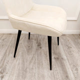 Minimalist-cream-velvet-dining-chairs-metal-legs