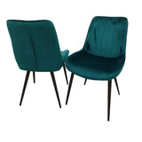 Minimalist-teal-velvet-dining-chairs-metal-legs