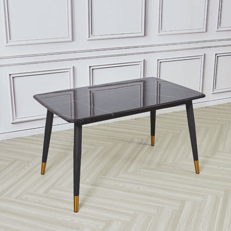 Minimalist-6Seater-Black-Marble-Stone-Dining-Table-Black-Metal-Legs-130cm