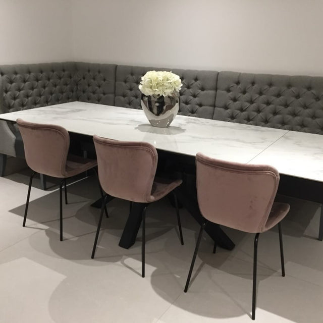 Modern-10-Seater-Extending-Rectangular-white-Marble-Ceramic-Dining-Table-160cm-240cm-Black-Metal-Legs