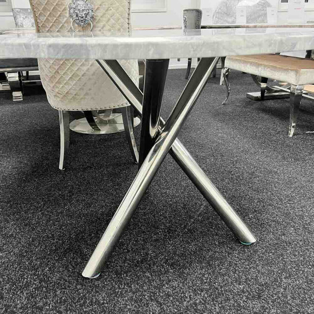 Modern-100cm-Grey-Marble-Roudn-Dining-Table-With-Metal-Legs-4-Seater