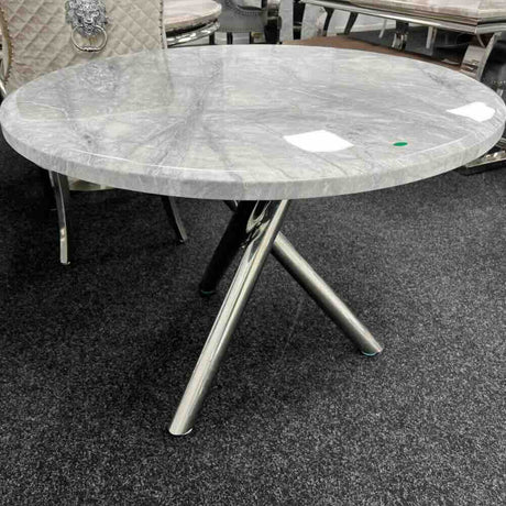 Modern-100cm-Grey-Marble-Roudn-Dining-Table-With-Metal-Legs-4-Seater