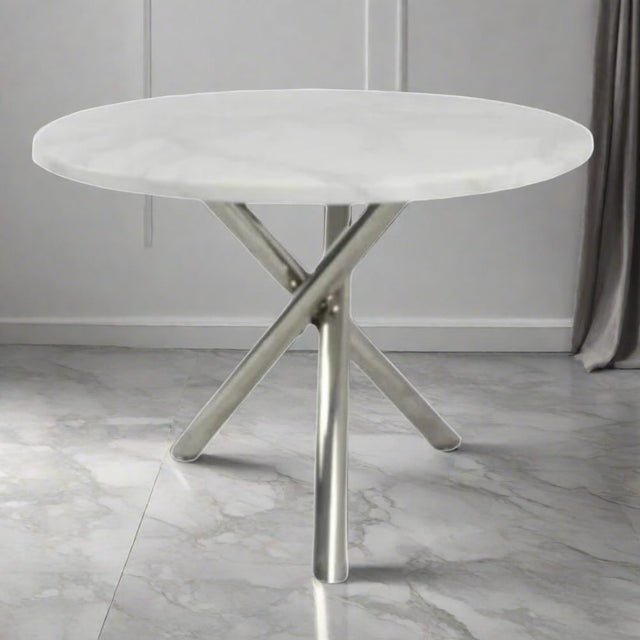 Modern-100cm-White-Marble-Roudn-Dining-Table-With-Metal-Legs-4-Seater