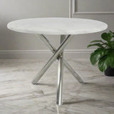 Modern-100cm-White-Marble-Roudn-Dining-Table-With-Metal-Legs-4-Seater