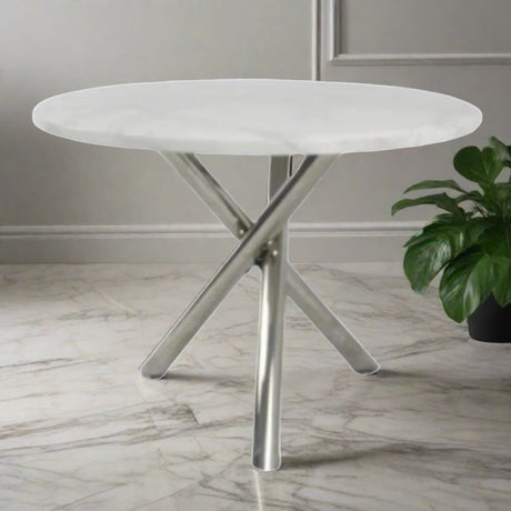 Modern-100cm-White-Marble-Roudn-Dining-Table-With-Metal-Legs-4-Seater