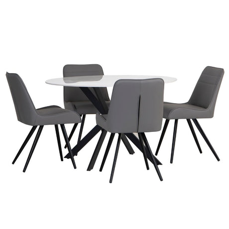 Modern-120cm-Round-4-Seater-White-Marble-Dining-Table-Set-With-4-Grey-Leather-Dining-Chairs