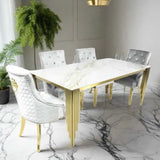 Modern-180cm-Rectangular-White-And-Gold-Marble-Dining-Table-8-Seater