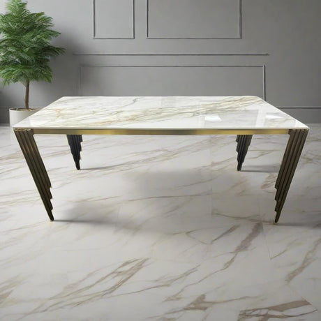 Modern-180cm-Rectangular-White-And-Gold-Marble-Dining-Table-8-Seater