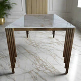 Modern-180cm-Rectangular-White-And-Gold-Marble-Dining-Table-8-Seater