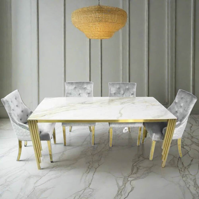 Modern-180cm-Rectangular-White-And-Gold-Marble-Dining-Table-8-Seater