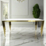 Modern-180cm-Rectangular-White-And-Gold-Marble-Dining-Table-8-Seater