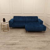 Modern-2-piece-open-plan-cinema-sofa-Blue-velvet-240cm