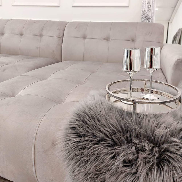 Modern-2-piece-open-plan-cinema-sofa-Grey-velvet-240cm