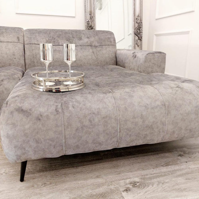 Modern-2-piece-open-plan-cinema-sofa-Mottled-Grey-velvet-240cm