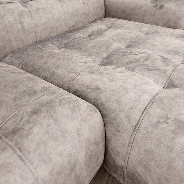 Modern-2-piece-open-plan-cinema-sofa-Mottled-Grey-velvet-240cm