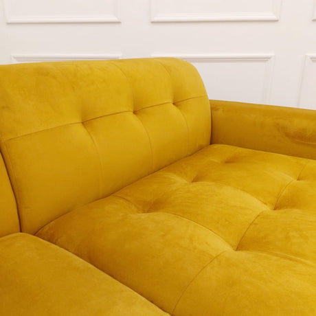 Modern-2-piece-open-plan-cinema-sofa-mustard-yellow-velvet-240cm