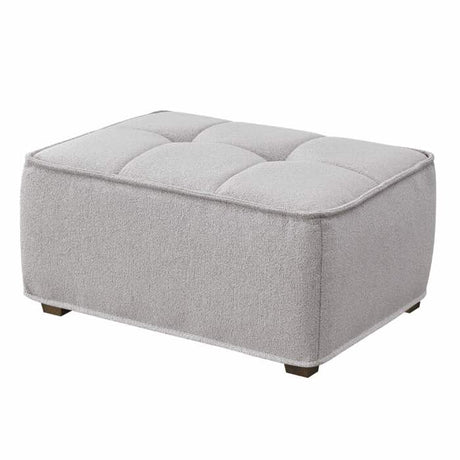 Modern 3 and 4 Seater Light Grey Boucle Sofa Set With Accent Chair And Footstool