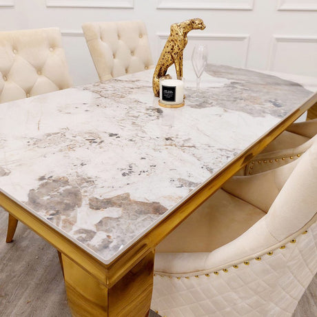 Modern-4-8-Seater-white-and-grey-marble-dining-table-rectangular-ceramic-marble-top-gold-legs