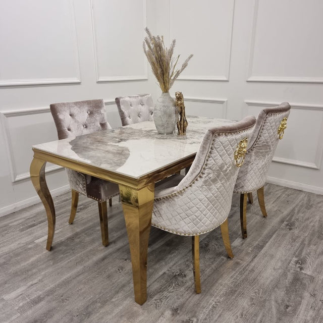 Modern-4-8-Seater-white-and-grey-marble-dining-table-rectangular-ceramic-marble-top-gold-legs