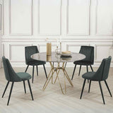 Modern-4-Seater-Black-Round-Marble-Dining-Table-Gold-Hairpin-Style-Base-120cm