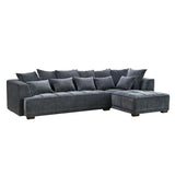 Modern-4-Seater-Dark-Grey-Velvet-Corner-Sofa-300cm