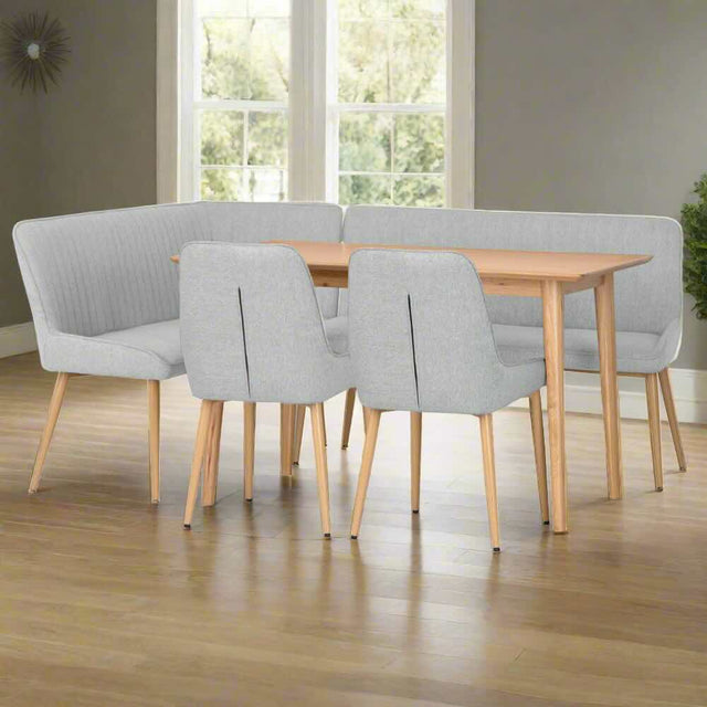 Monroe Modern 6 Seater Rectangular Oak Wood Dining Table 130cm