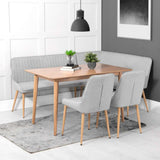 Monroe Modern 6 Seater Rectangular Oak Wood Dining Table 130cm