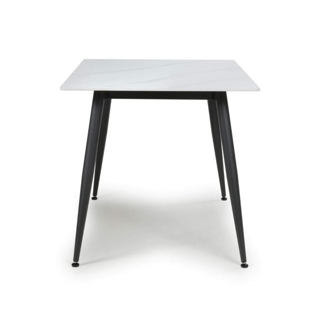    Modern-4-Seater-White-Stone-Rectangular-Dining-Table-With-Black-Metal-Legs-120cm