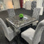 Modern-4-Seater-black-marble-dining-table-square-marble-top-chrome-stainless-steel-legs-100cm