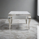 Modern-4-Seater-grey-marble-dining-table-square-marble-top-chrome-stainless-steel-legs-100cm