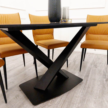 Modern-6-Seater-Black-Rectangular-Sintered-Stone-Dining-Table-160cm